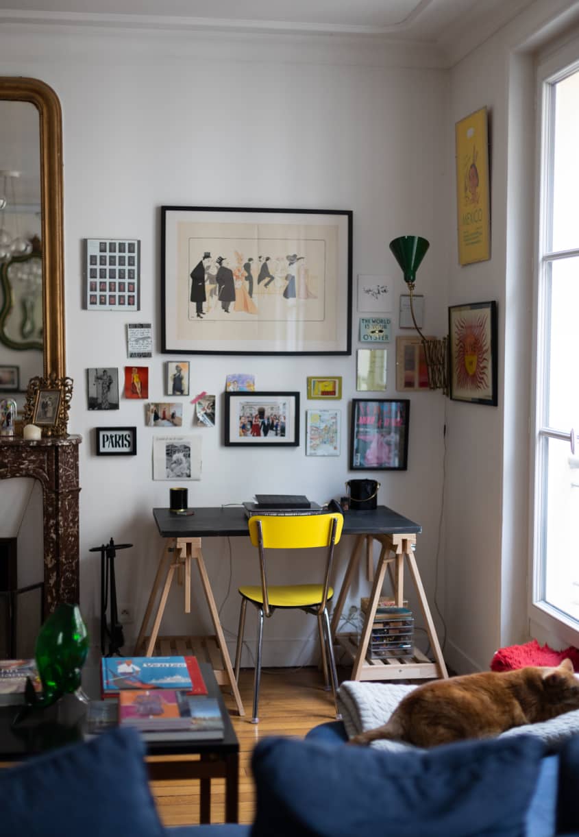 Small Paris Apartment Full of Charm, Vintage Pieces, and Funky Art